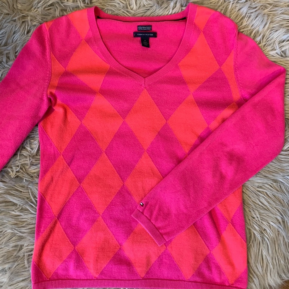 TOMMY HILIFIGER orange&pink Sweater!